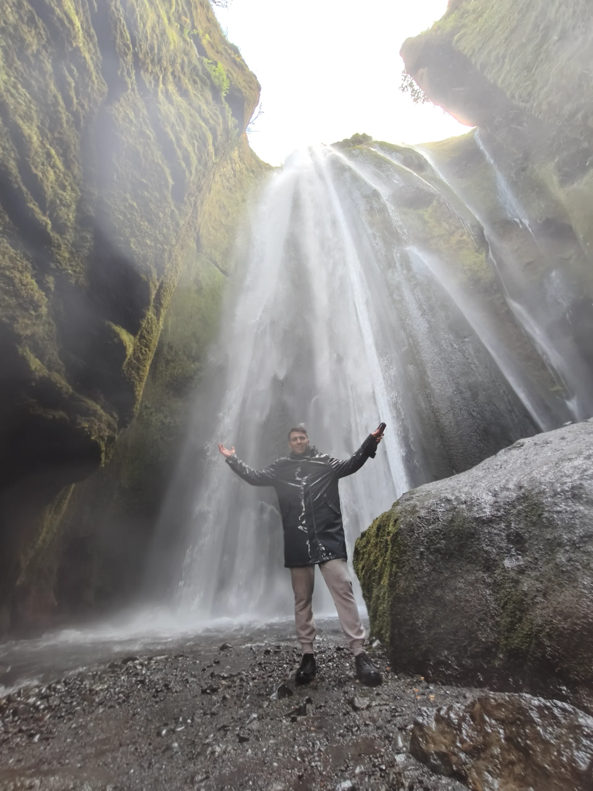 Gljúfrabúi hidden waterfall 