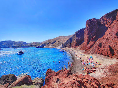 Red beach & swimming